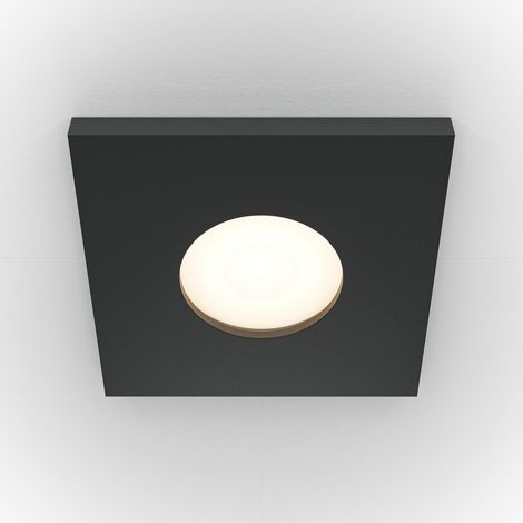 Maytoni Stark Maytoni Share Carré Encastré Downlight Noir GU10 IP65 (1/4)