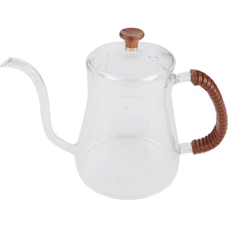 Thickened Glass Gooseneck Kettle Tea Pour Over Kettle Coffee Dripper 600ML (1/5)