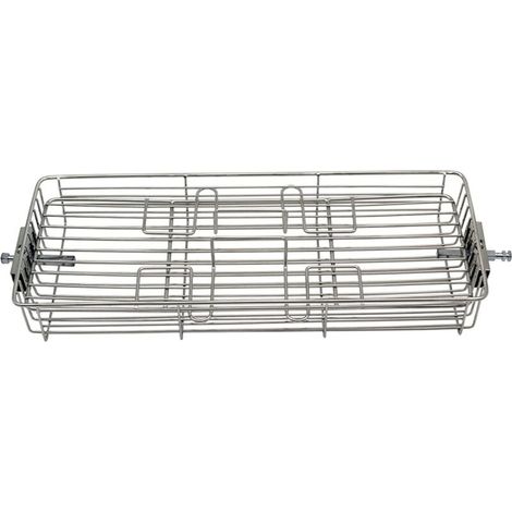 royaluxe -Panier de Cuisson Tourne Broche d'acier Inoxydable, Grille Poisson Barbecue, Panier de Cuisson Plat pour Viande Poisson Fruits et Légumes Pain, pour Barbecue et Four (1/5)