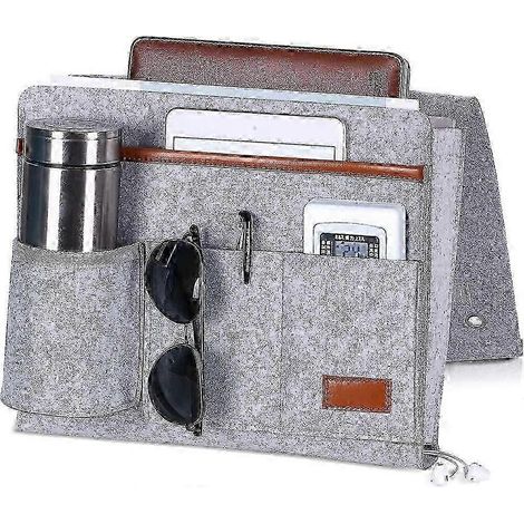 Nachttisch-Organizer, Nachttisch-Aufbewahrungsorganizer mit 5 Taschen, Fernbedienung (1/5)