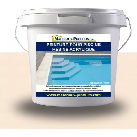 Peinture pour piscine résine Acrylique - 5 L Beige - MATPRO (1/4)