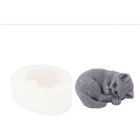 Moule en Silicone Animaux 3D,Moule à Savon, Moule en Silicone,Pour Chien,Chat,Pour Savon,Bougies (3) (1/5)