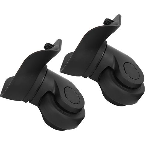 Paire de roulettes silencieuses de rechange pour valise noire - Roues de voyage pour bagages (1/5)
