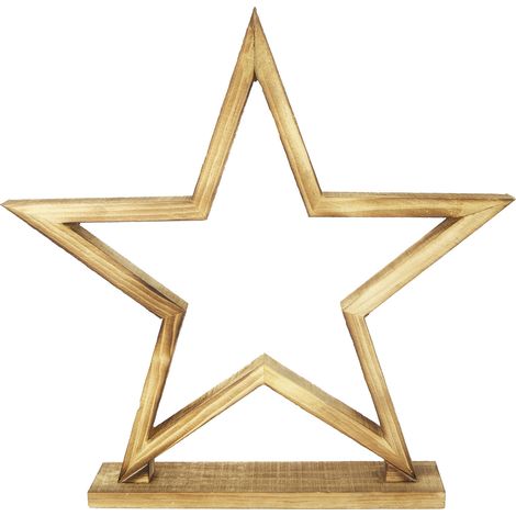 TrendLine Holzstern 41 x 6,5 x 40,5 cm Figur