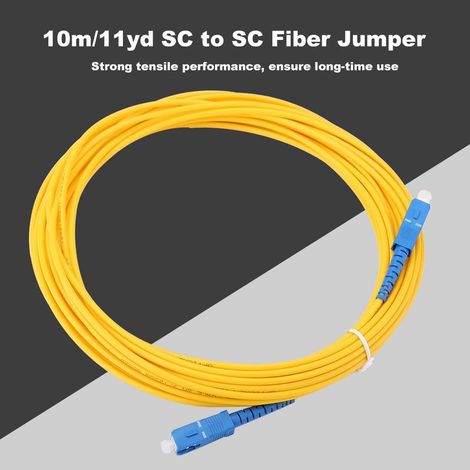 Câble fibre optique monomode 10 mètres, connecteurs SC duplex pour réseau haute vitesse (1/5)