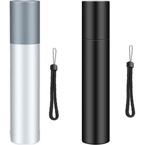 Lampe torche LED rechargeable en aluminium argenté - (1/5)