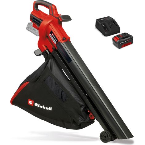 Einhell Akku-Laubsauger VENTURRO 18/210 (1x 4,0 Ah) PXC (18 V, Saugleistung 500 m³/h, Fangsack 45 L, Blasfunktion bis 210 km/h, inkl. 4,0 Ah Akku + Ladegerät) (1/4)