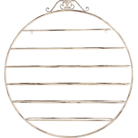 Porte-bouteilles mural blanc élégance vintage - Blanc vieilli (1/4)
