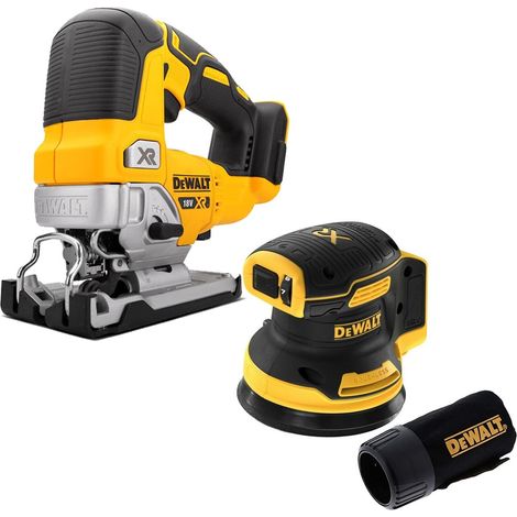 DeWalt DCS334N 18v XR Cordless Brushless Top Jigsaw & DCW210N Orbital Sander