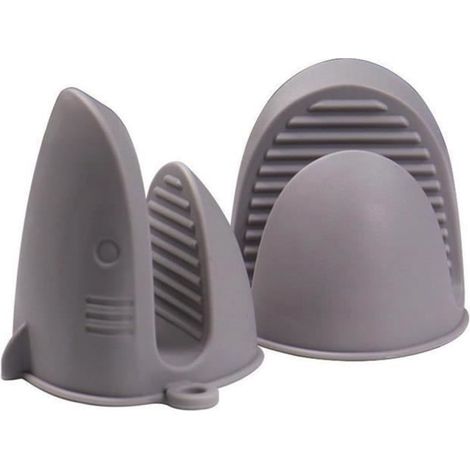 Gants de four en silicone résistants à la chaleur, antidérapants, imperméables, parfaits pour la cuisine, la pâtisserie (gris) (1/4)