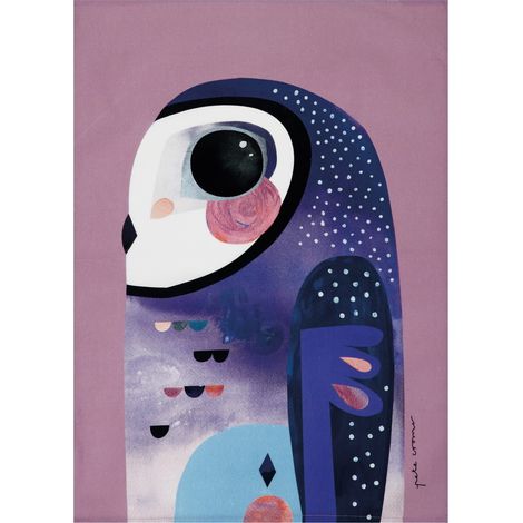 Serviette de Table 100% Coton, Imprimé Chouette, 50 x 70 cm - Multicolores (1/2)