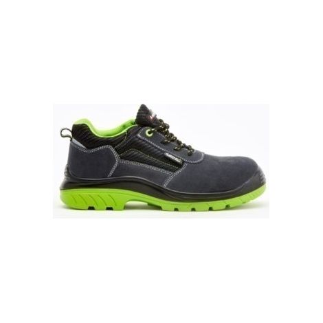 Zapato Seguridad T42 S1P Bellota Serraje Negra/Verde Comp+ Pu/Pl N