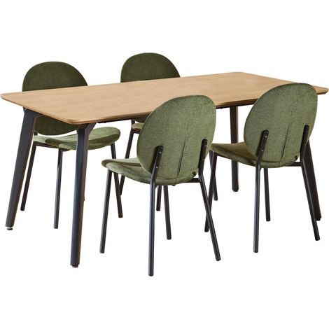 Conjunto de mesas y sillas para comedor Norsica 1028 , 75x90x160cm, Diámetro: 0, Número de asientos: 4, Estilo: Contemporary (1/5)