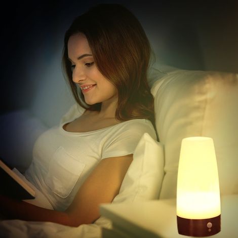 Détecteur de Mouvement Sans Fil Intelligent, Lampe de Nuit à Piles pour Table de Chevet, Bureau, Chambre, Salon, Cuisine et Chambre d'Enfants (1/5)