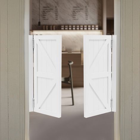 【Maison connectée】Porte tournante pour café, porte tournante d'intérieur en bois massif, porte pour salon-café, fermeture automatique, porte tournante pour comptoir d'entrée de bar d'intérieur (35,4 x (1/5)
