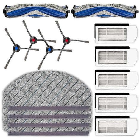 Accessoires pour aspirateur robot ECOVACS DEEBOT N20 Plus/N20 Pro Plus : brosse rotative, brosses latérales, filtres, lingettes de nettoyage (1/4)