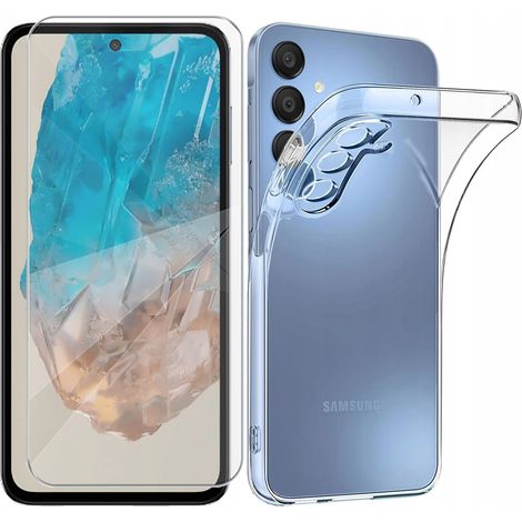 Schutzhülle für Samsung Galaxy M35 5G, transparente Rückseite + 9H-Glas (1/5)