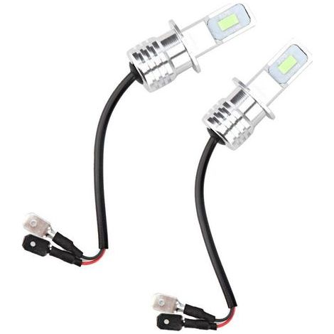 pour ampoule h3 led Ampoule de Phare Antibrouillard de Voiture, 2Pcs H3 80W 8000K Lampe de Phare Antibrouillard à LED Ice Blue12-24V (Universel). (1/5)