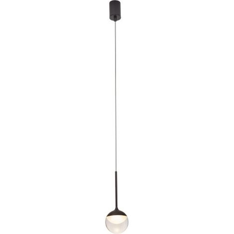 Suspension Maxlight Zoom noire boule LED 6W Ø10 IP44