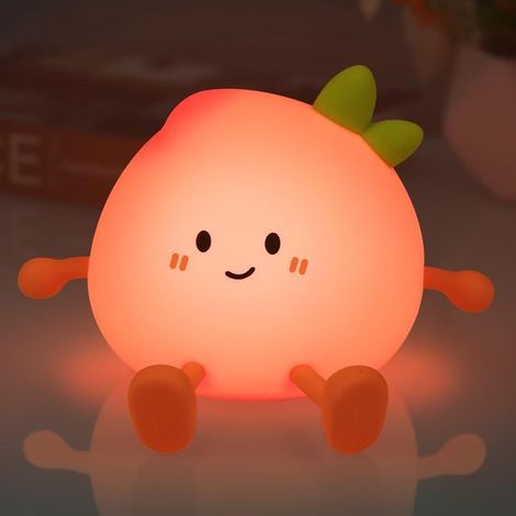 Luz nocturna recargable para niños，lámpara LED de silicona suave con función táctil，3 niveles de atenuación y temporizador de 30 minutos (1/4)