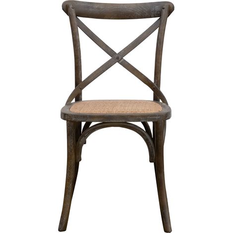 Küchenstuhl aus Holz 47x86x52 cm Moderner Rattanstuhl Rustikaler Thonet Stuhl Esszimmerstuhl Cross Vintage Stuhl Bistrostühle