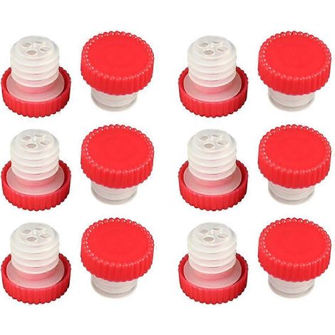 Lot de 12 capsules rondes pour bouteilles de bière et de coca-cola en verre (couleur aléatoire), rouge, dimensions : 2,80 x 2,80 x 2,70 cm. (1/3)