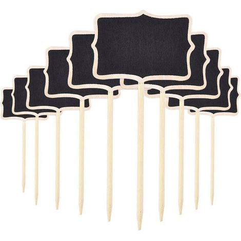 20 pcs Étiquettes de Plantes en Bois, Mini Étiquettes de Plantes Tableau Noir, pour Plante d'Intérieur Jardin Potager Balcon Décoration de Jardin d'Herbes (1/5)