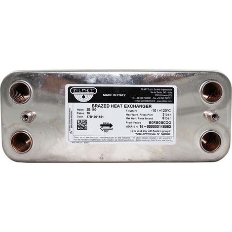 Intercambiador placas Beretta 16p 24kca 154x40-148