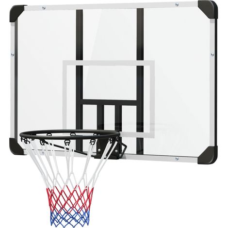 Panier de basket-ball avec panneau incassable hauteur réglable cadre en acier noir intérieur extérieur