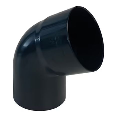 First Plast – Coude PVC 67°30 mâle femelle pour tube de descente Ø80 mm – PVC anthracite – Raccord pour gouttière – Évacuation efficace des eaux pluviales (1/2)