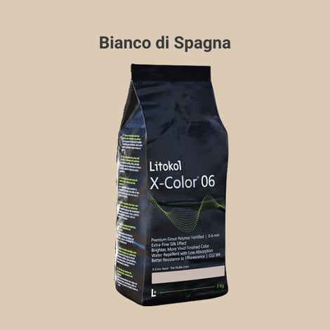 Mortier joint carrelage X-Color 06 LITOKOL Couleur du joint X-Color Bianco di Spagna (Beige)