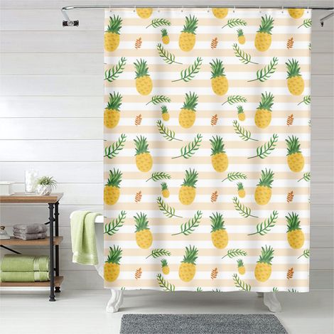 Rideau de douche motif flamant rose moderne, rideau salle de bain imperméable, 90x180 cm (1/5)