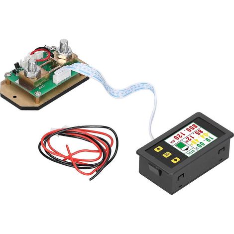Amperemeter, Voltmeter, LCD-Anzeige, Spannung, Stromstärke, kWh, Leistung, Kombinationsmessgerät, 100 A, 1,8 Zoll, VA7510S