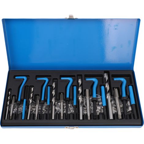 131 kit réparation filetage métrique HSS – Forets inserts tarauds M5 M6 M8 M10 M12 accessoires, mécanique (1/5)