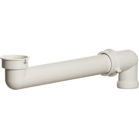 Raumspar-Ablaufbogen, Ablaufbogen aus schlagfestem Polypropylen, komplett mit Keilplast-Ring und Dichtungen, nach DIN EN 274, ø 40 mm, 6/4", 250 mm