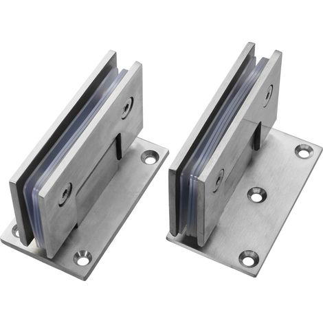 Edelstahl Glastür Scharnier 10 mm Glas Türbeschlag Glastürbeschlag Dusche Bad Wand Glas B (1/5)