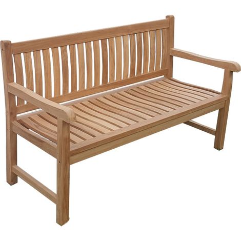 Banc de Jardin CILOWA 150 cm Teck Premium (1/4)