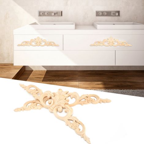 Applique décorative murale en bois sculpté de style européen, style européen (1/5)