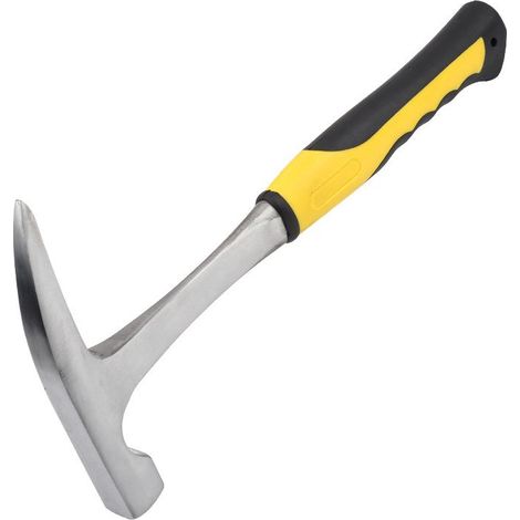 Marteau de géologie à tête pointue, marteau de prospection et de tôlerie, marteau multifonction à tête pointue et plate pour l'alpinisme, la carrière et l'exploitation minière (1/5)