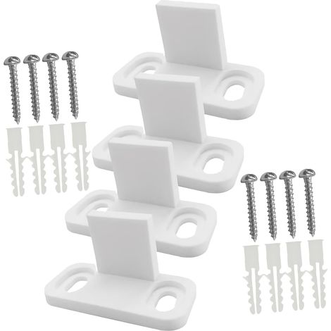 lot de 4 guide de sol pour porte de grange coulissante, plastique (1/5)