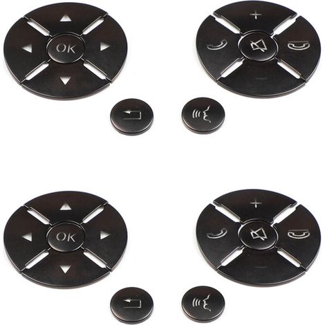 24 adesivi copri pulsanti per volante auto per Classe CES W204 W212 W221 GLK X204 C200
