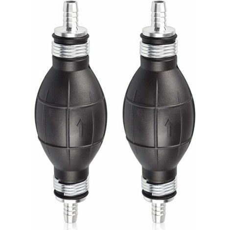 8mm Pompe à Main Essence en Caoutchouc - Poire d'Amorçage Carburant pour Voitures, Motos et Bateaux (Noir) - Pompe Manuelle de Transfert (1/5)