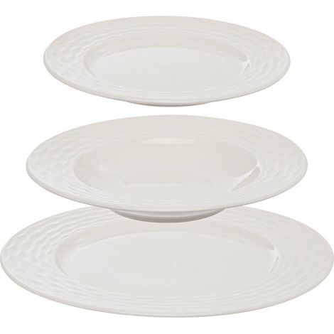 Paloma vajilla 12 pieza(s) blanco D27.2xH2.2cm - Atmosphera créateur d'intérieur (1/5)