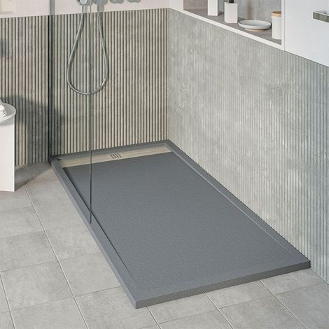 KOES - Kunstharz-Duschwanne Modell VOIGA – 90x110 – Anthrazit RAL 7016
