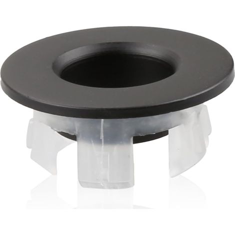 Couvercle de trop-plein pour lavabo, garniture de trou en cuivre, anneau de remplacement pour décoration de salle de bain et évier de cuisine (noir) (1/5)