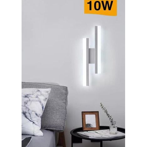 Trade Shop - MODERNE WANDLEUCHTE 10W ABAT JOUR TISCHLEUCHTE WEISS 6500K 4000K 3000K E87B -