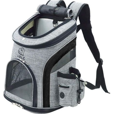 Hunde-Tragerucksack – Größe M (39 x 31 x 25 cm) – Maximale Traglast 5,5 kg – Atmungsaktives und faltbares Material – Aufbewahrungstaschen (1/5)