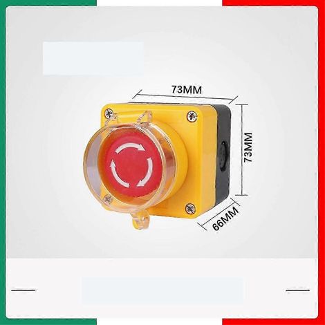 Bouton d'arrêt d'urgence, bouton d'arrêt d'urgence + couvercle de protection transparent