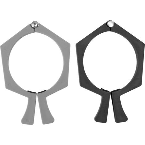 Pince à gobelet à sublimation en ABS antidérapant, noir et gris, pour gobelets à papier sublimé (1/5)