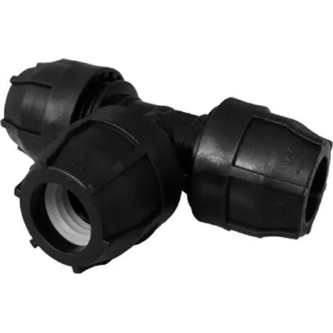 Raccordo a t intermedio a compressione in polipropilene serie elopress ø90 pn10 NUPI